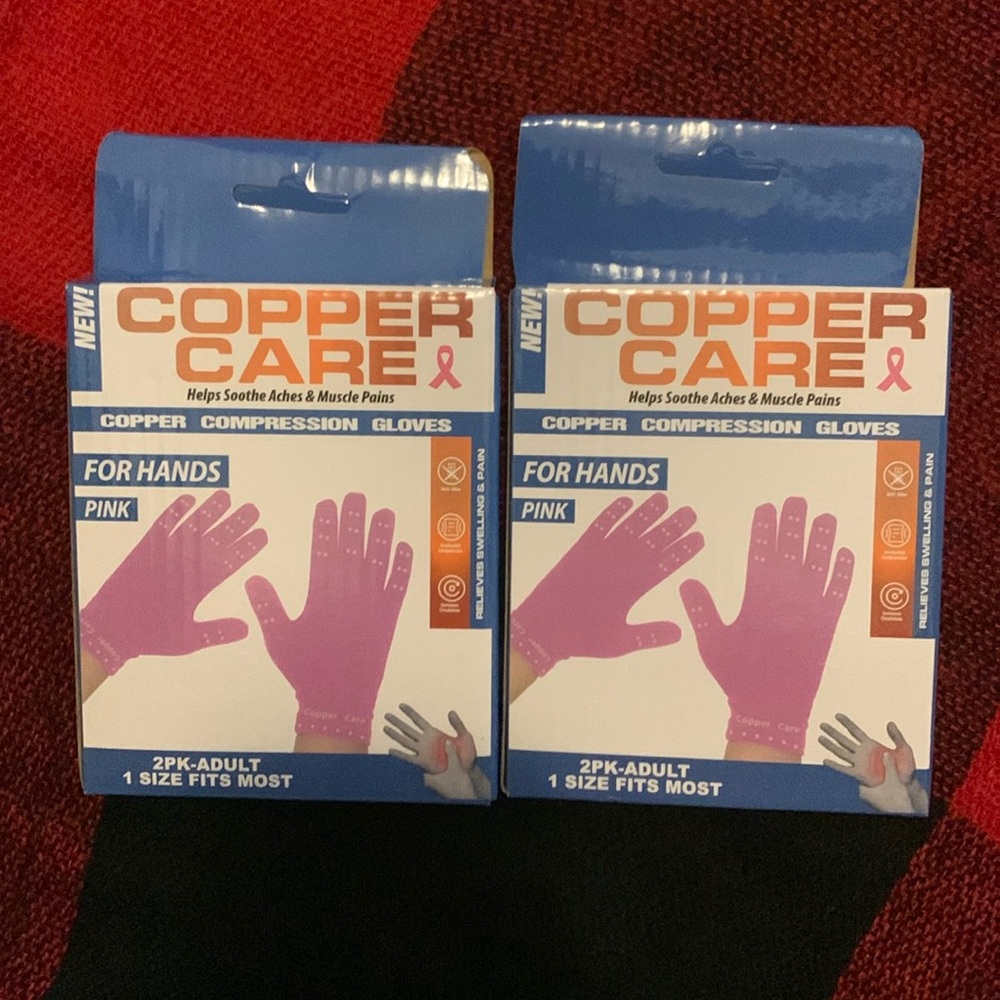 Copper Care Compression Gloves 2 pairs New